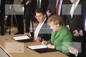 Merkel, Gabriel Seehofer Koalitionsvertrag