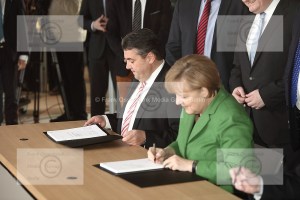Merkel, Gabriel Seehofer Koalitionsvertrag
